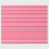 キャンディストライプピンクのかわいい可変パターン ラッピングペーパー (フラット)