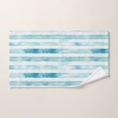 キャンディストライプブルー、グリーン&ピンク。行違うけ！ バスタオルセット (ハンドタオル)