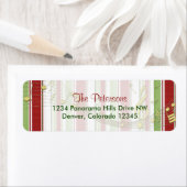 キャンディストライプミュージッククリスマス差出人住所 ラベル (インサイチュ)