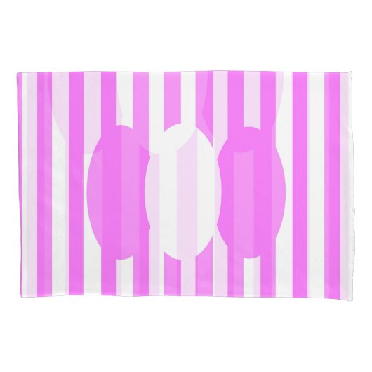 キャンディストライプリバーシブル 枕カバー (正面)