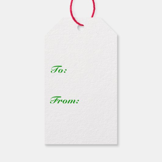 キャンディストライプーの、赤、緑、白 ギフトタグ (裏面)