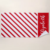 キャンディストライプービーチタオル ビーチタオル (正面)