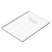 キャンディストライプーベビーシャワープランナースパイラル ノートブック (左側)