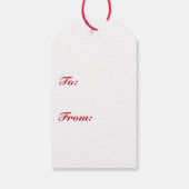 キャンディストライプー、ペパーミントレッド&ホワイト ギフトタグ (裏面)