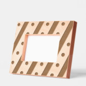 キャンディストライプ写真&水玉模様フレームピンク&ブルー レーザー彫刻フレーム (左)