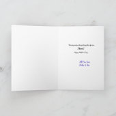 キャンディストライプ赤いハートマザーズデイ カード (内部)