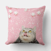 キャンディスノーフレーク猫 クッション (正面)