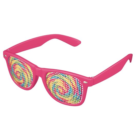 キャンディスパイラル棒つきキャンデー レトロサングラス (アングル)