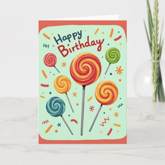 キャンディスワール 誕生日カード カード (正面)
