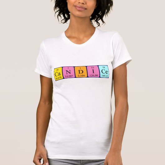 キャンディス定期テーブル名のシャツ Tシャツ (正面)