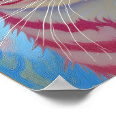 "キャンディス"さくらんぼストライプのミスティーク – Catポートレート ポスター (角)