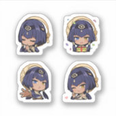 キャンディス 原神 4枚ステッカーシート シール (正面)