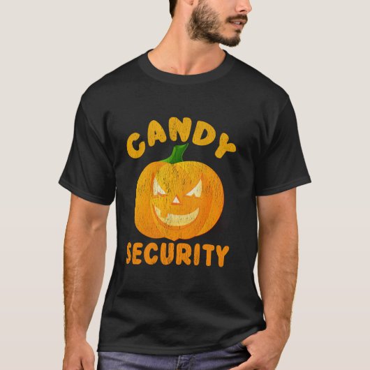 キャンディセキュリティハロウィンおもしろいン Tシャツ (正面)