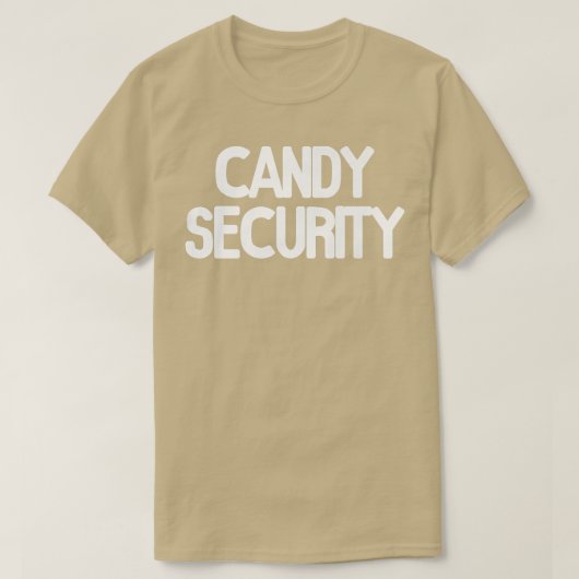 キャンディセキュリティ面白いハロウィーンの両親の衣装77 Tシャツ (デザイン正面)