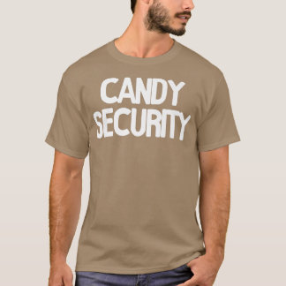 キャンディセキュリティ面白いハロウィーンの両親の衣装77 Tシャツ