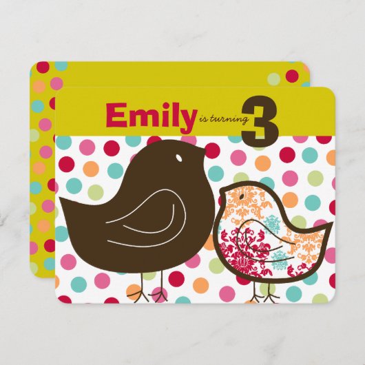 キャンディダマスクシックガールバースデーパーティーの招待 招待状 (正面/裏面)