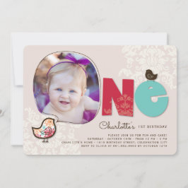 キャンディダマスクシックズガール1st誕生日パーティー招待状 招待状