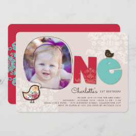 キャンディダマスクシックズガール1st誕生日パーティー招待状 招待状