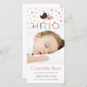 キャンディダマスクチックス誕生発表写真カード 案内状 (正面/裏面)