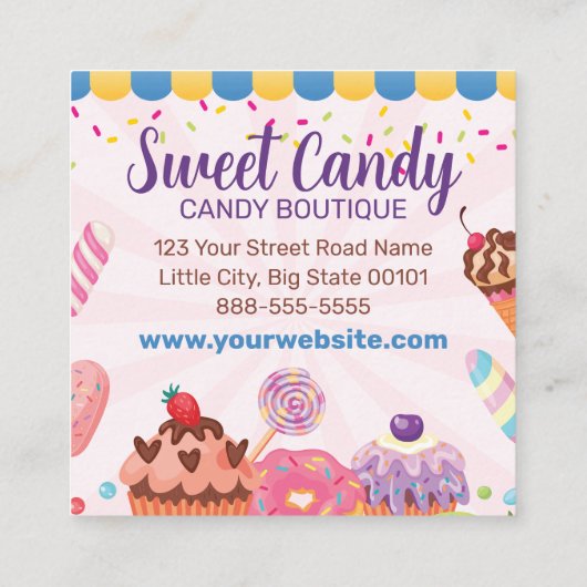 キャンディチョコカップケーキ割引クーポンカード 割引カード (裏面)