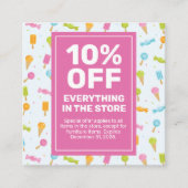 キャンディチョコカップケーキ割引クーポンカード 割引カード (正面)