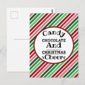 キャンディチョコレートとクリスマス応援 ポストカード (正面/裏面)