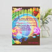 キャンディチョコレートティーンエイジドリームランドスウィート招待状 招待状 (スタンド正面)