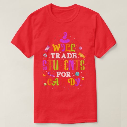 キャンディティーおもしろい先生ハの学生を交換 Tシャツ (デザイン正面)