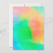 キャンディテーマガールズレインボーカラフル誕生日 招待状 (裏面)