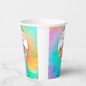 キャンディテーマガールズレインボーカラフル誕生日 紙コップ (右)