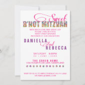 キャンディテーマスウィートB'NOT（ユダヤ教の）バル・ミツバージョイントパーティー 招待状 (正面)