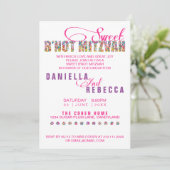 キャンディテーマスウィートB'NOT（ユダヤ教の）バル・ミツバージョイントパーティー 招待状 (スタンド正面)