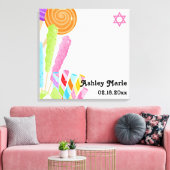 キャンディテーマバルミツワーサインイン キャンバスプリント (インサイチュ (リビング))