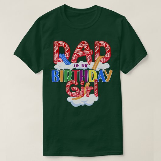 キャンディテーマパパの誕生日ガール132 Tシャツ (デザイン正面)