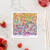 キャンディテーマパーティーナプキンスプリンクルズスウィート16 スタンダードカクテルナプキン (インサイチュ)