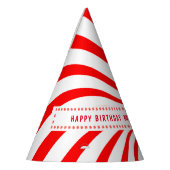 キャンディテーマレッドホワイト誕生祝い パーティーハット (左)