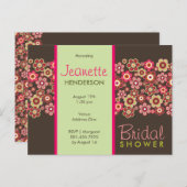 キャンディデイジーパターンブライダルシャワーはがき インビテーションポストカード (正面/裏面)