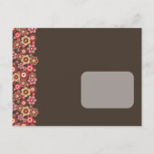 キャンディデイジーパターンブライダルシャワーはがき インビテーションポストカード (裏面)