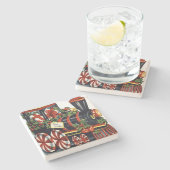 キャンディトレインクリスマス ストーンコースター (横)