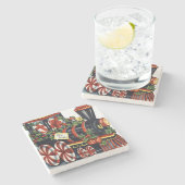 キャンディトレインクリスマス ストーンコースター (横)