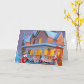 キャンディハウスのクリスマスカード カード (黄色い花)