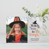 キャンディハロウィーンフォトカードへの魔女の道 カード (スタンド正面)