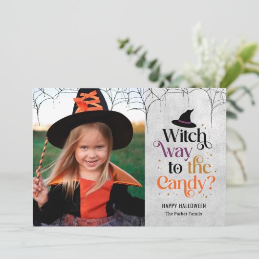 キャンディハロウィーンフォトカードへの魔女の道 カード (スタンド正面)