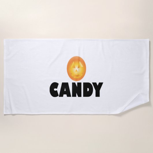 キャンディハロウィーン ビーチタオル (正面)