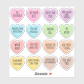 キャンディハートやる気を起こさせる引用文感動的 シール (シート)