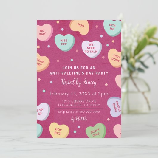 キャンディハートアンチ – バレンタインデーパーティの招待状 招待状 (スタンド正面)