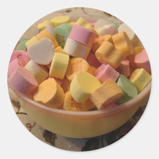 キャンディハートインヴィンテージティーカップ ラウンドシール (正面)