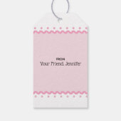 キャンディハートカスタマイズ可能なバレンタインデー ギフトタグ (裏面)