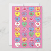 キャンディハートカスタムメッセージバレンタインフラットカード シーズンカード (正面)