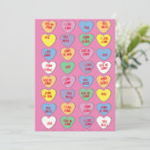 キャンディハートカスタムメッセージバレンタインフラットカード シーズンカード (スタンド正面)